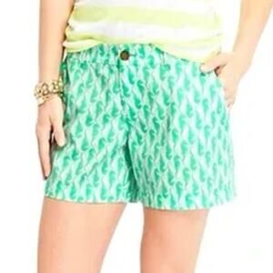 Old Navy Seahorse Shorts Novelty Print‎ Mid Rise Chino Women's 12 Beach Coastal